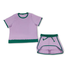 Load image into Gallery viewer, Pink green cotton top skirt adult women outfits
