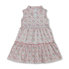 Load image into Gallery viewer, Sleeveless floral bow patchwork kids girls dresses