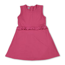 Load image into Gallery viewer, Sleeveless hot pink ruffle kids girls athletic dresses