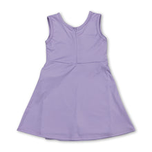 Load image into Gallery viewer, Lavender sleeveless bow kids girls athletic dresses