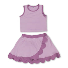 Load image into Gallery viewer, Pink scallop princess girls summer active wear set
