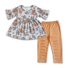 Load image into Gallery viewer, Highland cow cactus tunic holes leggings girls clothes