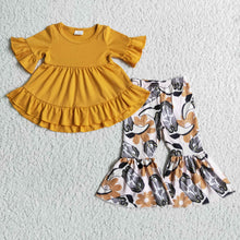 Load image into Gallery viewer, Mustard tunic boots pants girls fall clothing