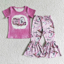 Load image into Gallery viewer, Bleached shirt leopard pants singer girls boutique clothes