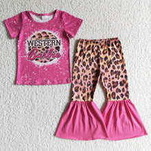 Load image into Gallery viewer, Bleached leopard girls boutique party western clothes