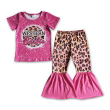 Load image into Gallery viewer, Bleached leopard girls boutique party western clothes