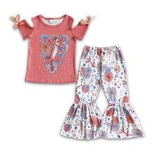 Load image into Gallery viewer, Tiger shirt floral pants girls cute outfits