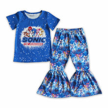 Load image into Gallery viewer, Blue hedgehog kids girls clothing set