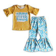 Load image into Gallery viewer, Daddy's girls shirt floral pants girls clothing set