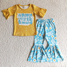 Load image into Gallery viewer, Daddy's girls shirt floral pants girls clothing set