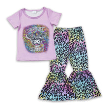 Load image into Gallery viewer, Moody but magical leopard kids girls western outfits