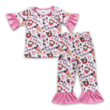 Load image into Gallery viewer, Happy Birthday cake snacks girls pajamas