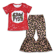 Load image into Gallery viewer, Crawfish leopard bell bottom pants girls clothes