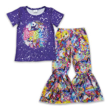 Load image into Gallery viewer, Colorful tiger shirt bell bottom pants girls clothing set