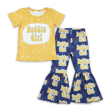Load image into Gallery viewer, Daddy's girl shirt bell bottom pants kids clothing set