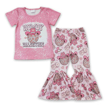 Load image into Gallery viewer, Howdy valentine shirt bell bottom pants pink girls clothes