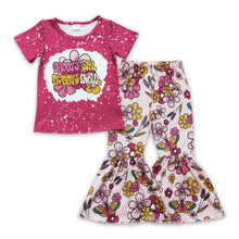 Load image into Gallery viewer, Daddy's girl mommy's world floral girls clothing set