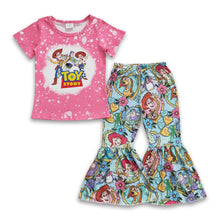 Load image into Gallery viewer, Bleached shirt bell bottom pants kids girls toy outfits
