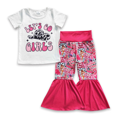 Let's go girls hat howdy kids girls clothing set