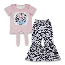Load image into Gallery viewer, Love like jesus shirt leopard pants girls clothing set