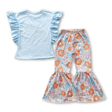 Load image into Gallery viewer, Trouble never looked so sweet shirt floral pants girls clothes