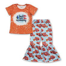 Load image into Gallery viewer, Just keep swimming fish pants girls clothing set