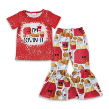 Load image into Gallery viewer, I'm lovin it fries kids girls clothing set