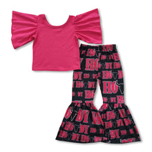 Load image into Gallery viewer, Hot pink top howdy bell bottom pants western girls clothes