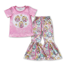 Load image into Gallery viewer, Bleached shirt bell bottom pants princess girls clothing