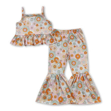 Load image into Gallery viewer, Sleeveless floral top pants kids girls clothes