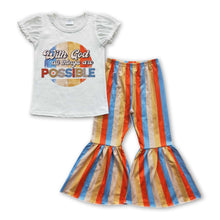 Load image into Gallery viewer, With God all things are possible stripe kids girls clothes