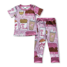 Load image into Gallery viewer, Pink fries hamburger kids grils pajamas