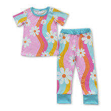 Load image into Gallery viewer, Short sleeves floral shirt pants girls pajamas