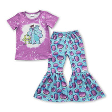 Load image into Gallery viewer, Purple bleached top pants monster girls clothing
