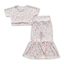 Load image into Gallery viewer, Leopard top bell bottom pants kids girls clothes