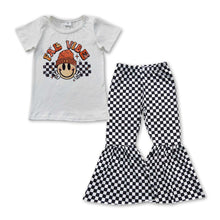 Load image into Gallery viewer, Fall vibes smile plaid shirt pants girls clothing