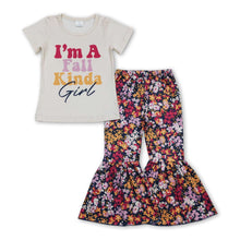 Load image into Gallery viewer, I'm a fall kinda girl top floral pants baby kids outfits