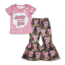 Load image into Gallery viewer, Daddy's hunting babe camo leopard girls clothes