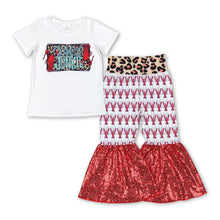 Load image into Gallery viewer, Crawfish leopard short sleeves kids girls clothes