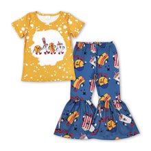 Load image into Gallery viewer, Ball drink top bell bottom pants girls clothes