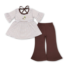 Load image into Gallery viewer, Stripe duck tunic brown pants girls clothing