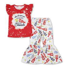Load image into Gallery viewer, Lemon crawfish top bell bottom pants girls clothes