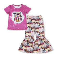 Load image into Gallery viewer, Bleached top patchwork pants singer girls clothing