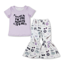 Load image into Gallery viewer, Lavender problem shirt pants singer girls outfits