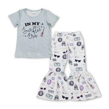 Load image into Gallery viewer, Guitar top bell bottom pants singer girls outfits