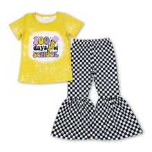 Load image into Gallery viewer, 100 days of school top plaid pants kids girls clothing