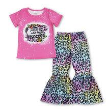 Load image into Gallery viewer, Just a girl who loves soccer leopard children clothing