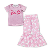 Load image into Gallery viewer, Pink top bell bottom pants party girls clothing