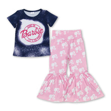 Load image into Gallery viewer, Bleached top pink bell bottom pants party girls clothes
