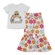 Load image into Gallery viewer, Short sleeves floral top pants singer girls outfits